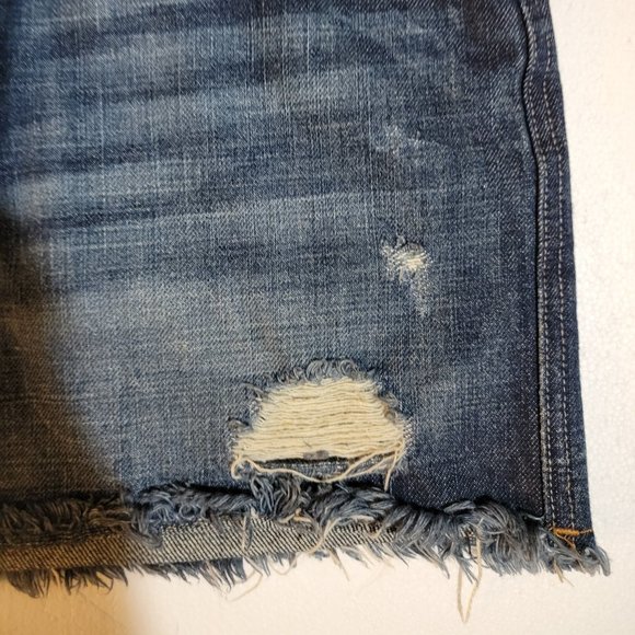 Sexy Mossimo Supply Co. Distressed Denim Skirt Size Large - Picture 3 of 8